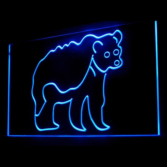 210064 Grizzly Bear Home Decor Hunting Shop Home Decor Open Display illuminated Night Light Neon Sign 16 Color By Remote