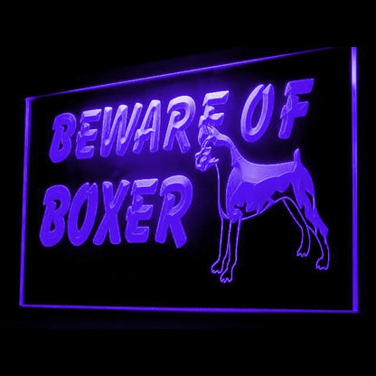 210065 Beware of Boxer Pets Shop Home Decor Open Display illuminated Night Light Neon Sign 16 Color By Remote