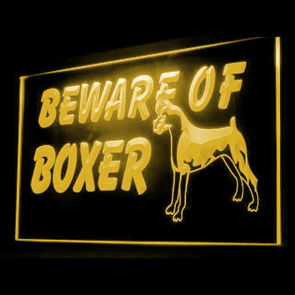 210065 Beware of Boxer Pets Shop Home Decor Open Display illuminated Night Light Neon Sign 16 Color By Remote