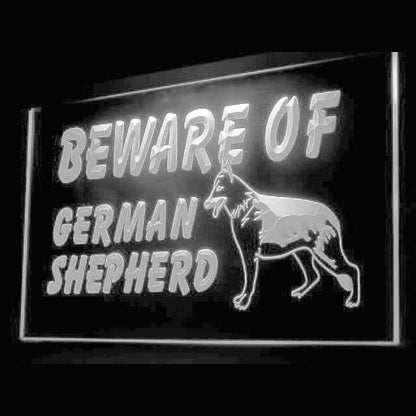 210068 Beware of German Shepherd Pets Home Decor Open Display illuminated Night Light Neon Sign 16 Color By Remote