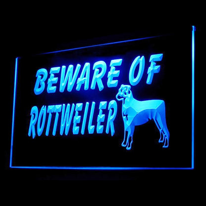 210071 Beware of Rottweiler Pets Shop Home Decor Open Display illuminated Night Light Neon Sign 16 Color By Remote