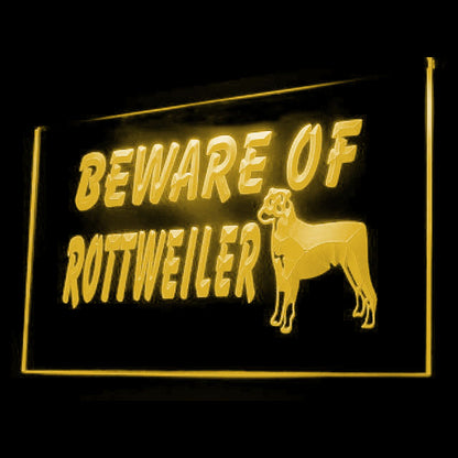 210071 Beware of Rottweiler Pets Shop Home Decor Open Display illuminated Night Light Neon Sign 16 Color By Remote