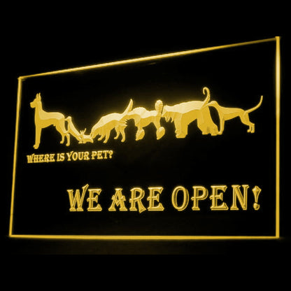 210073 Pets Store Shop Home Decor Open Display illuminated Night Light Neon Sign 16 Color By Remote