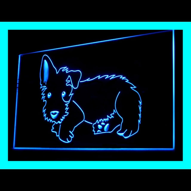 210076 Scottie Puppy Pets Shop Home Decor Open Display illuminated Night Light Neon Sign 16 Color By Remote