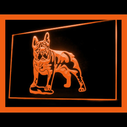 210077 French Bulldog Pets Shop Home Decor Open Display illuminated Night Light Neon Sign 16 Color By Remote