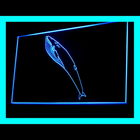 210131 Blue Whale Home Decor Diving Shop Home Decor Open Display illuminated Night Light Neon Sign 16 Color By Remote