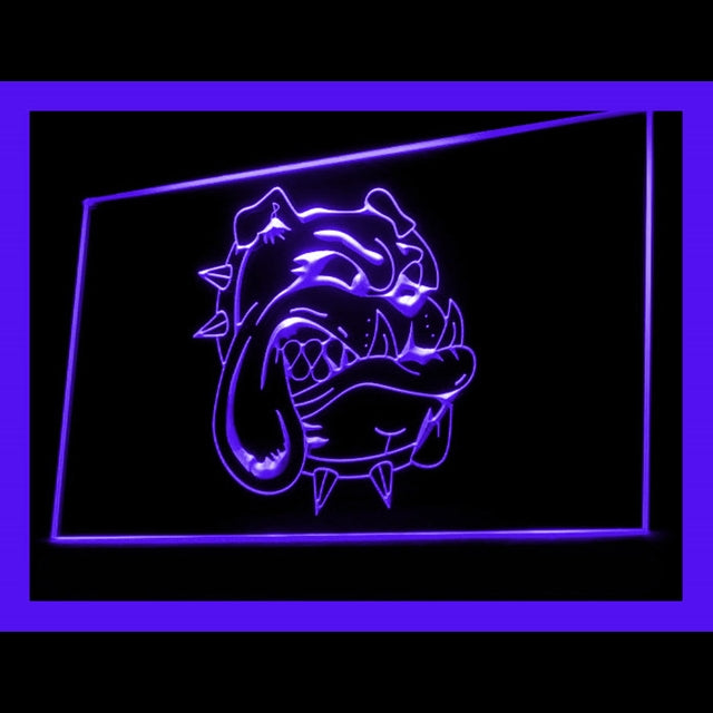 210135 Bergamo Bulldog Pets Shop Home Decor Open Display illuminated Night Light Neon Sign 16 Color By Remote