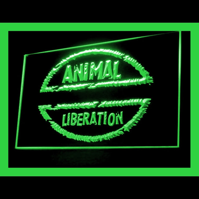 210136 Animal Liberation Home Decor Center Home Decor Open Display illuminated Night Light Neon Sign 16 Color By Remote