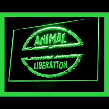 210136 Animal Liberation Home Decor Center Home Decor Open Display illuminated Night Light Neon Sign 16 Color By Remote
