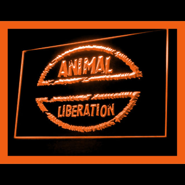 210136 Animal Liberation Home Decor Center Home Decor Open Display illuminated Night Light Neon Sign 16 Color By Remote