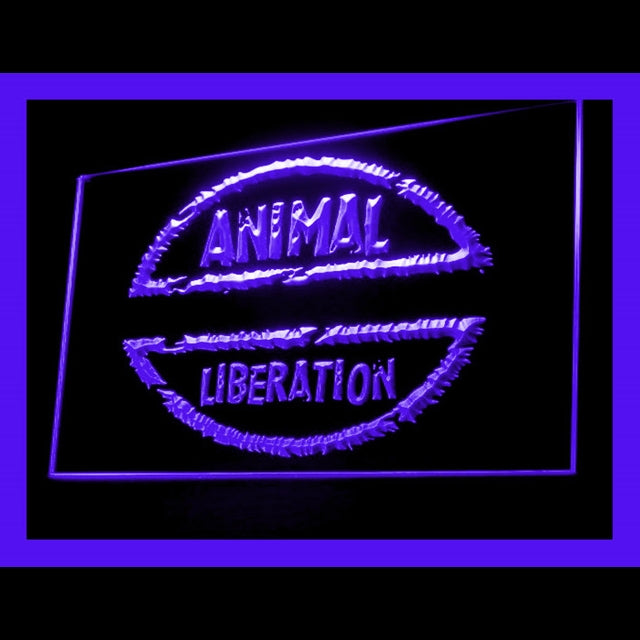210136 Animal Liberation Home Decor Center Home Decor Open Display illuminated Night Light Neon Sign 16 Color By Remote