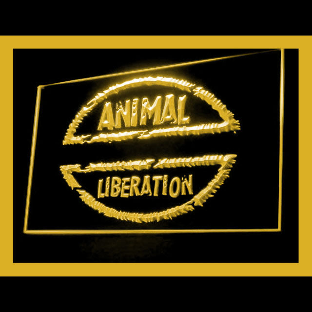 210136 Animal Liberation Home Decor Center Home Decor Open Display illuminated Night Light Neon Sign 16 Color By Remote