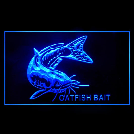 210139 Cat Fish Fishing Home Decor Shop Home Decor Open Display illuminated Night Light Neon Sign 16 Color By Remote