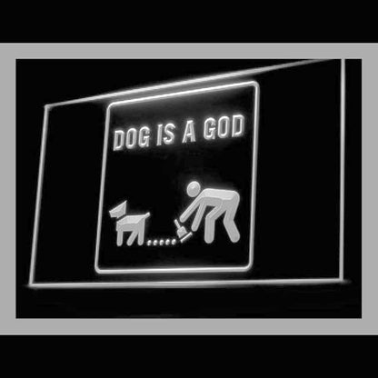 210141 Dog Is A God Pets Store Shop Home Decor Open Display illuminated Night Light Neon Sign 16 Color By Remote