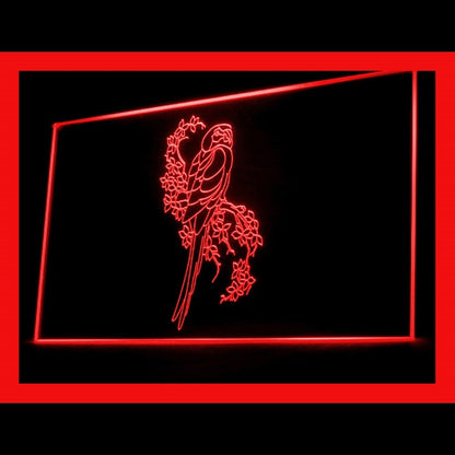 210147 Parrot Bird Pets Store Shop Home Decor Open Display illuminated Night Light Neon Sign 16 Color By Remote