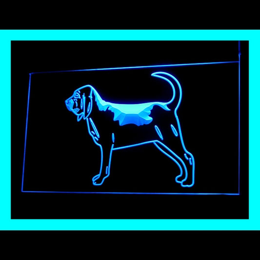 210154 Bloodhound Pets Shop Home Decor Open Display illuminated Night Light Neon Sign 16 Color By Remote