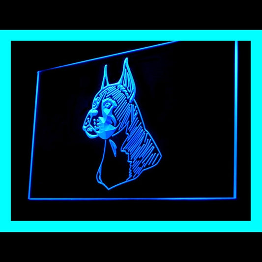 210156 Boxer Pets Shop Home Decor Open Display illuminated Night Light Neon Sign 16 Color By Remote