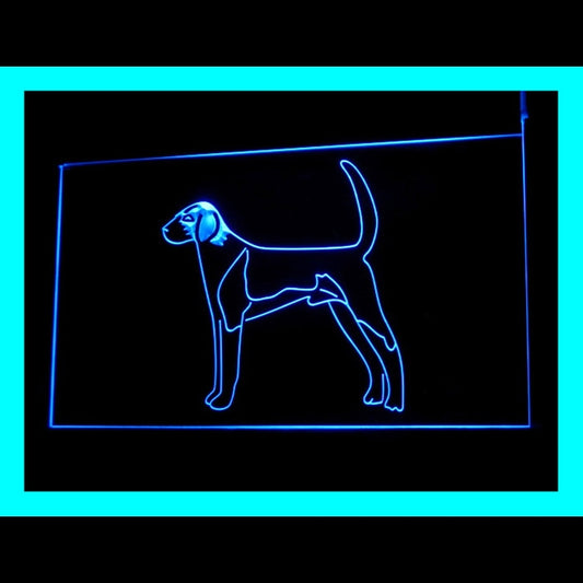 210157 American Foxhound Pets Shop Home Decor Open Display illuminated Night Light Neon Sign 16 Color By Remote