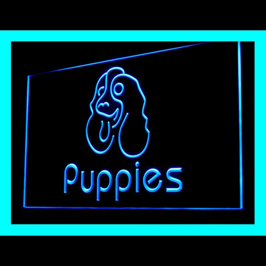 210159 Puppies Pets Shop Home Decor Open Display illuminated Night Light Neon Sign 16 Color By Remote