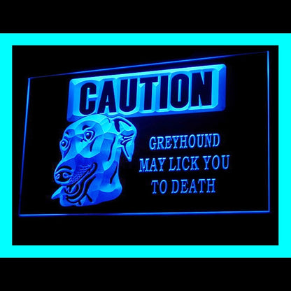 210169 Caution Greyhound Pets Shop Home Decor Open Display illuminated Night Light Neon Sign 16 Color By Remote