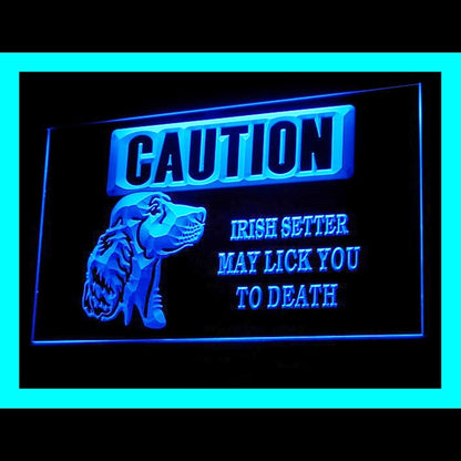 210170 Caution Irish Setter Pets Shop Home Decor Open Display illuminated Night Light Neon Sign 16 Color By Remote