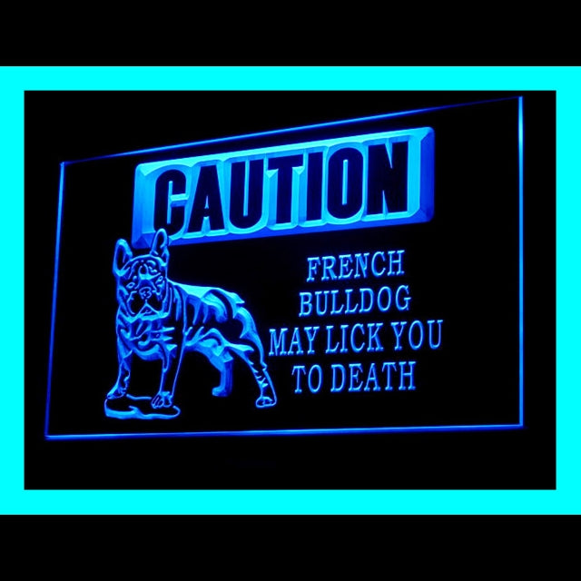 210184 Caution French Bull Pets Shop Home Decor Open Display illuminated Night Light Neon Sign 16 Color By Remote