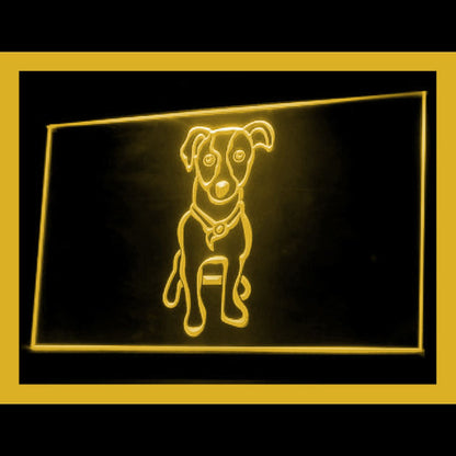 210191 Jack Russell Terrier Pets Shop Store Home Decor Open Display illuminated Night Light Neon Sign 16 Color By Remote