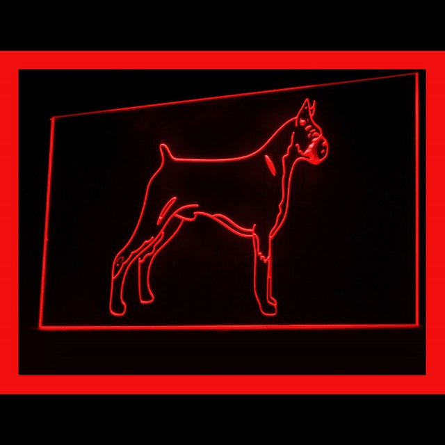 210198 Boxer Dog Pets Shop Store Home Decor Open Display illuminated Night Light Neon Sign 16 Color By Remote