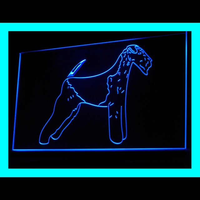 210199 Airedale Terrier Pets Shop Store Home Decor Open Display illuminated Night Light Neon Sign 16 Color By Remote