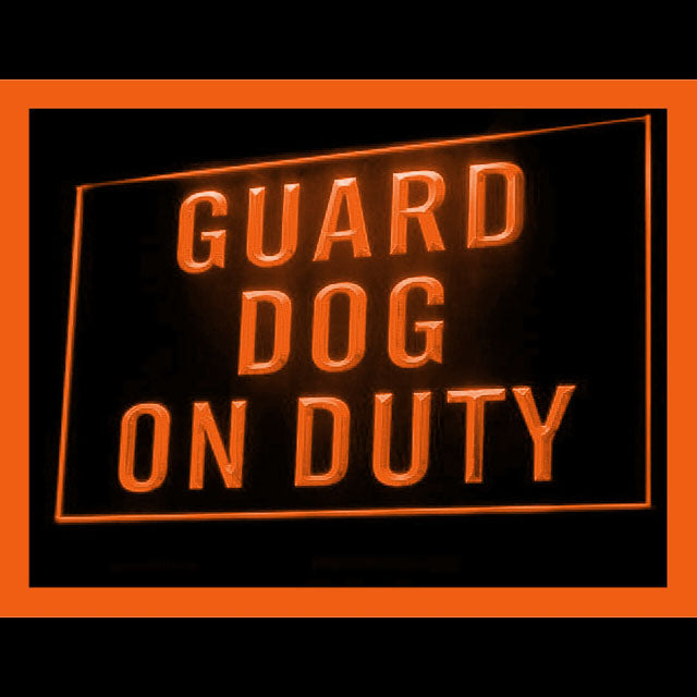 210201 Guard Dog on Duty Pets Shop Store Home Decor Open Display illuminated Night Light Neon Sign 16 Color By Remote