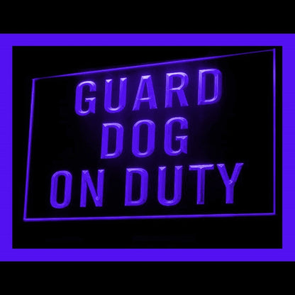 210201 Guard Dog on Duty Pets Shop Store Home Decor Open Display illuminated Night Light Neon Sign 16 Color By Remote