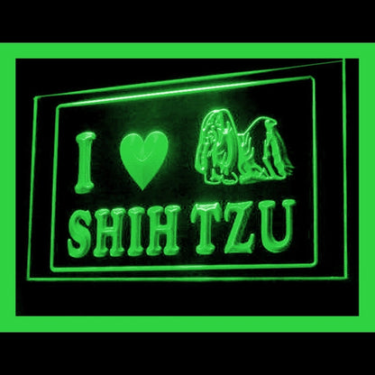 210207 I Love My Shin Tzu Pets Shop Home Decor Open Display illuminated Night Light Neon Sign 16 Color By Remote