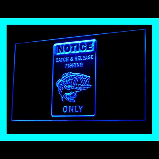 210209 Notice Catch Release Fishing Only Home Decor Shop Home Decor Open Display illuminated Night Light Neon Sign 16 Color By Remote