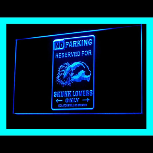 210212 No Parking Skunk Lover Only Pets Shop Home Decor Open Display illuminated Night Light Neon Sign 16 Color By Remote