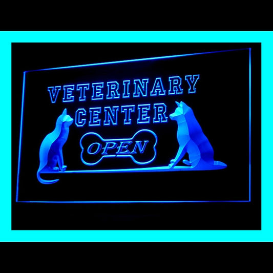 210219 Veterinary Center Pets Shop Home Decor Open Display illuminated Night Light Neon Sign 16 Color By Remote