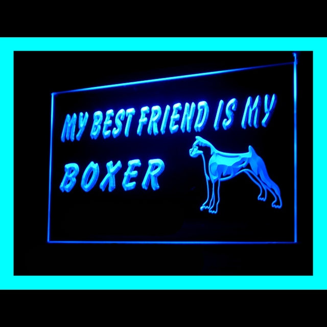 210222 Best Friend Boxer Pets Shop Home Decor Open Display illuminated Night Light Neon Sign 16 Color By Remote