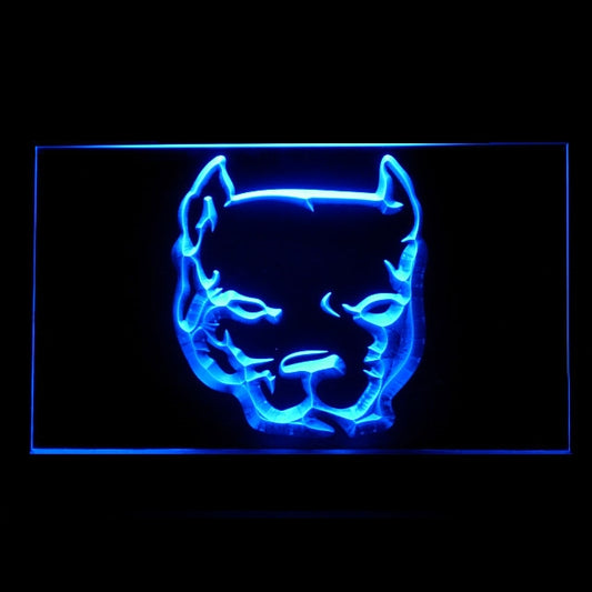 210234 Pit Bull Terrier Head Hunting Home Decor Shop Home Decor Open Display illuminated Night Light Neon Sign 16 Color By Remote