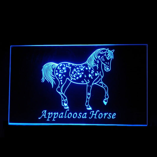 210236 Appaloosa Horse Home Decor Shop Store Home Decor Open Display illuminated Night Light Neon Sign 16 Color By Remote