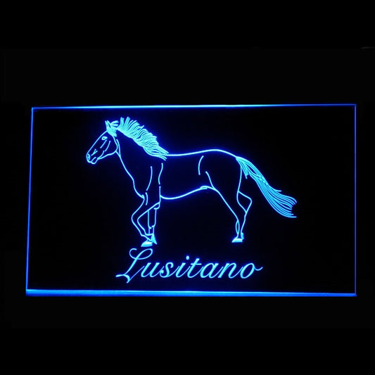 210239 Lusitano Horse Home Decor Shop Store Home Decor Open Display illuminated Night Light Neon Sign 16 Color By Remote