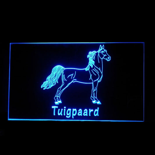 210242 Tuigpaard Horse Home Decor Shop Store Home Decor Open Display illuminated Night Light Neon Sign 16 Color By Remote