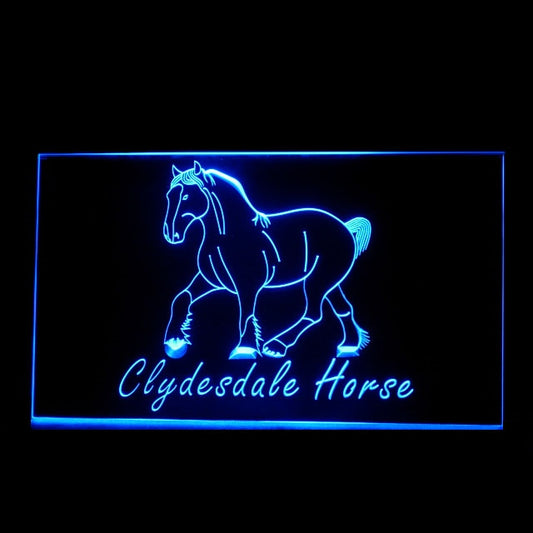 210243 Clydesdale Horse Home Decor Shop Store Home Decor Open Display illuminated Night Light Neon Sign 16 Color By Remote