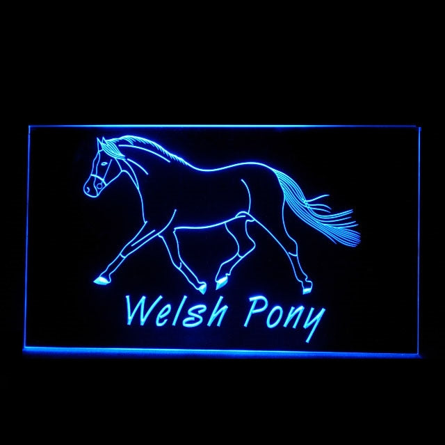 210249 Welsh Pony Horse Home Decor Shop Store Home Decor Open Display illuminated Night Light Neon Sign 16 Color By Remote
