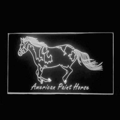 210250 American Paint Horse Home Decor Shop Store Home Decor Open Display illuminated Night Light Neon Sign 16 Color By Remote