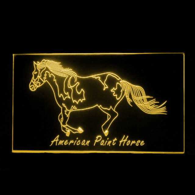 210250 American Paint Horse Home Decor Shop Store Home Decor Open Display illuminated Night Light Neon Sign 16 Color By Remote