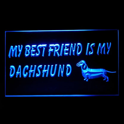 210251 Best Friend Dachshund Pets Shop Home Decor Open Display illuminated Night Light Neon Sign 16 Color By Remote