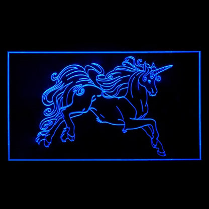 210258 Unicorn Horse Home Decor Shop Store Home Decor Open Display illuminated Night Light Neon Sign 16 Color By Remote