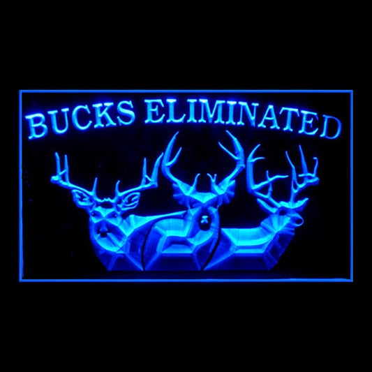 210273 Buck Eliminated Deer Hunting Sports Shop Store Home Decor Open Display illuminated Night Light Neon Sign 16 Color By Remote