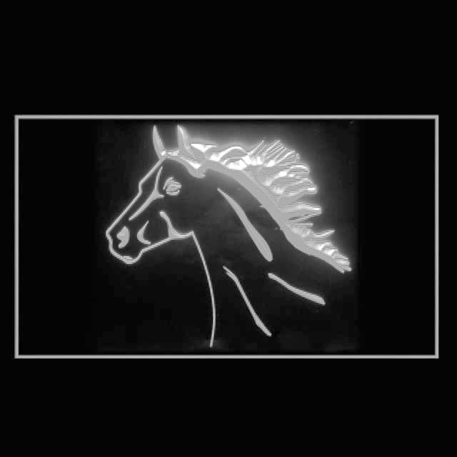 210278 Arabian Spanish Mustang Horse Home Decor Shop Home Decor Open Display illuminated Night Light Neon Sign 16 Color By Remote