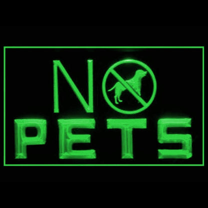 210279 No Pets Warning Home Decor Shop Store Home Decor Open Display illuminated Night Light Neon Sign 16 Color By Remote