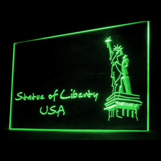 220005 Statue of Liberty USA Shop Home Decor Open Display illuminated Night Light Neon Sign 16 Color By Remote